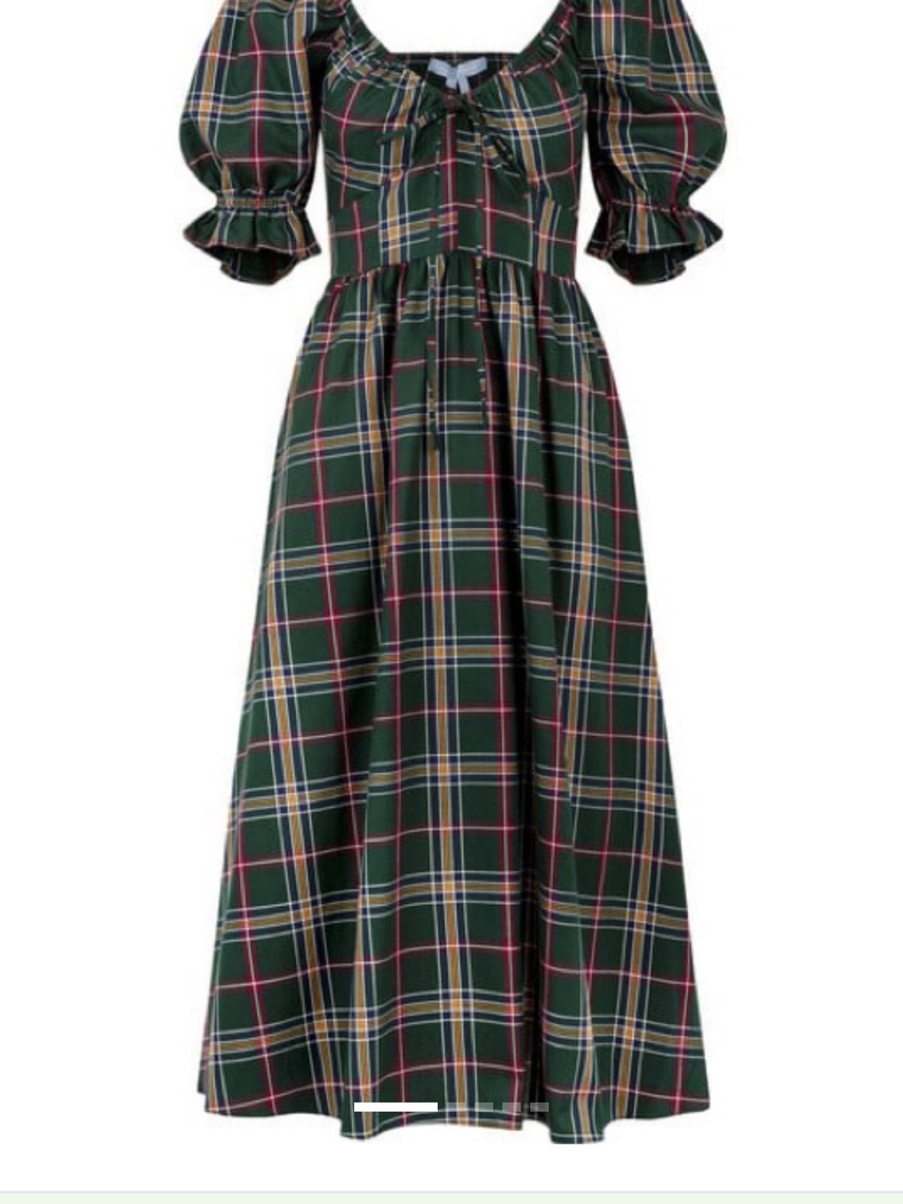 Hill House Ophelia Juniper Tartan Dress NWT
